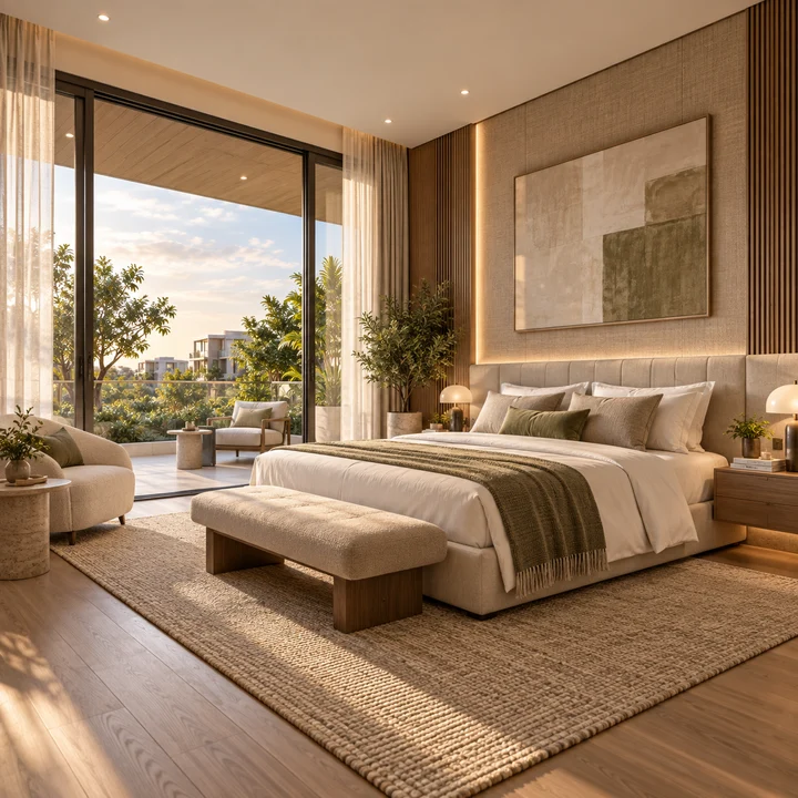 Shriram Bannerghatta villament bedroom, artist's impression